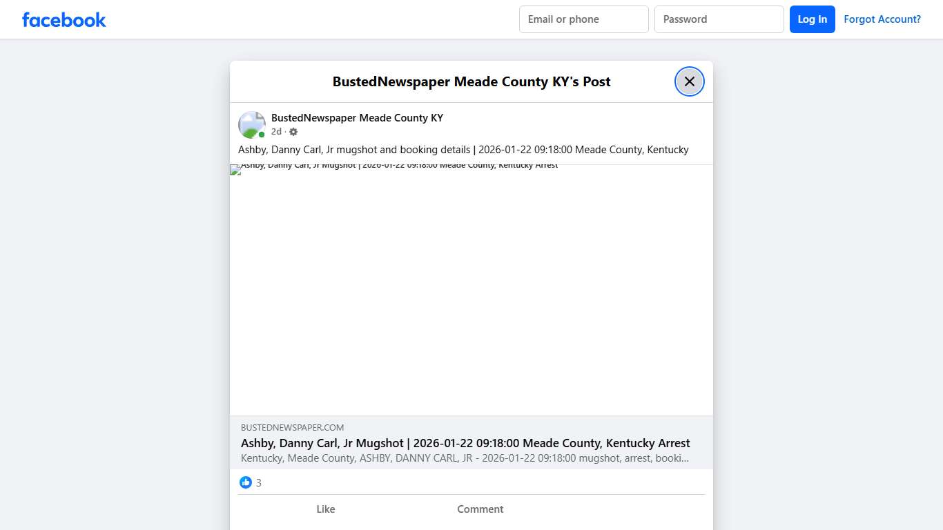Ashby, Danny Carl, Jr... - BustedNewspaper Meade County KY Facebook